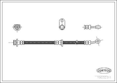 Тормозной шланг CORTECO 19032311