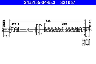 Тормозной шланг ATE 24.5155-0445.3