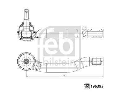 Наконечник поперечной рулевой тяги FEBI BILSTEIN 196393