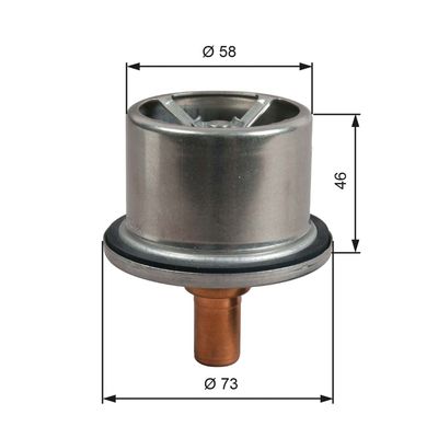 Termostats, Dzesēšanas šķidrums GATES TH51287G1