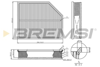 Воздушный фильтр BREMSI FA1213