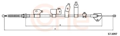 Тросик, cтояночный тормоз COFLE 17.1097