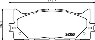 HELLA PAGID 8DB355012401 Bremžu uzliku kompl