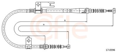 Тросик, cтояночный тормоз COFLE 92.17.0596