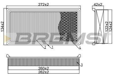 Воздушный фильтр BREMSI FA1595