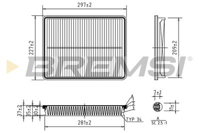 Gaisa filtrs BREMSI FA1220