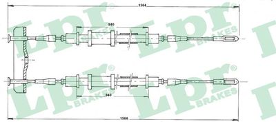 Тросик, cтояночный тормоз LPR C1347B