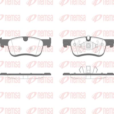 Bremžu uzliku kompl., Disku bremzes REMSA 1580.10