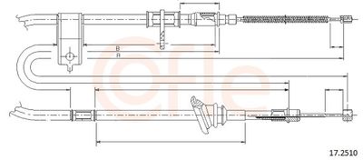 Тросик, cтояночный тормоз COFLE 92.17.2510
