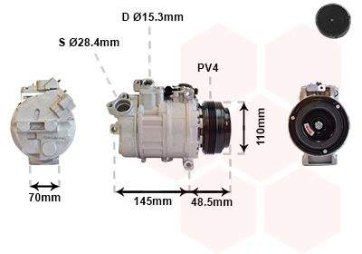 Компрессор, кондиционер VAN WEZEL 0600K309