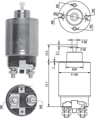 Ievilcējrelejs, Starteris MAGNETI MARELLI 940113050284