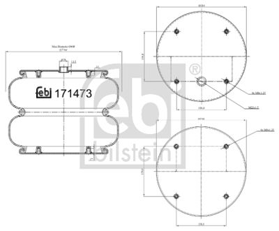 Кожух пневматической рессоры FEBI BILSTEIN 171473