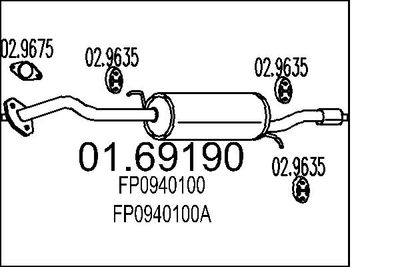 Глушитель выхлопных газов конечный MTS 01.69190