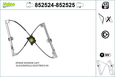 Стеклоподъемник VALEO 852524