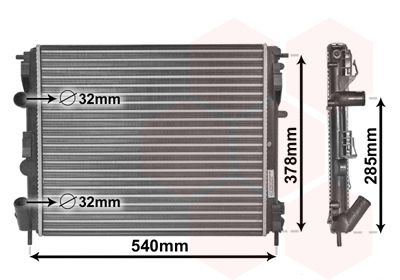 Radiators, Motora dzesēšanas sistēma VAN WEZEL 43002269