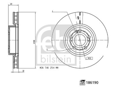 Тормозной диск FEBI BILSTEIN 186190