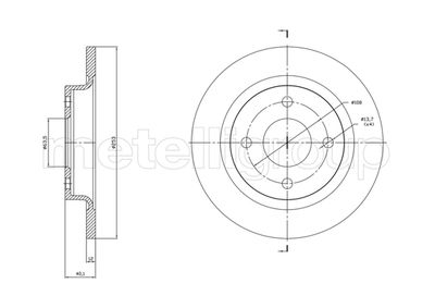 Тормозной диск METELLI 23-1846C