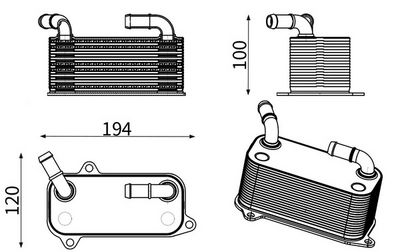 Eļļas radiators, Automātiskā pārnesumkārba MAHLE CLC 392 000S