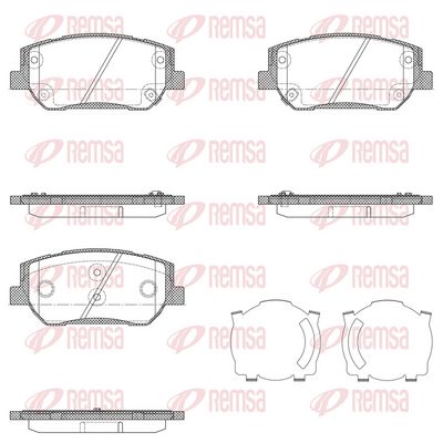 Bremžu uzliku kompl., Disku bremzes REMSA 1910.02