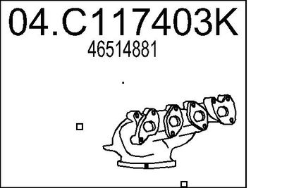 Труба выхлопного газа MTS 04.C117403K