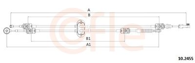 Трос, механическая коробка передач COFLE 92.10.2455