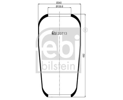 Pneimoatsperes spilvens, Pneimopiekare FEBI BILSTEIN 20713