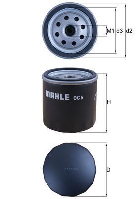 Масляный фильтр MAHLE OC 5