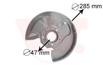 Dubļu sargs, Bremžu disks VAN WEZEL 3758371