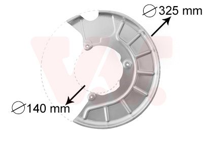 Dubļu sargs, Bremžu disks VAN WEZEL 7622371