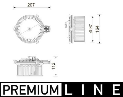 Вентилятор салона MAHLE AB 443 000P