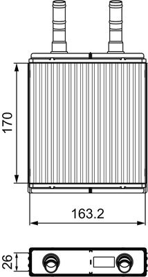 Теплообменник, отопление салона VALEO 812409