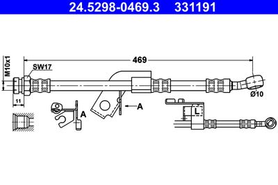 Bremžu šļūtene ATE 24.5298-0469.3