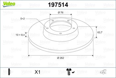 Тормозной диск VALEO 197514