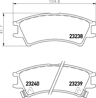 Bremžu uzliku kompl., Disku bremzes HELLA PAGID 8DB 355 017-051