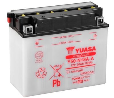 Startera akumulatoru baterija YUASA Y50-N18A-A