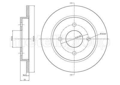 Тормозной диск METELLI 23-0542C