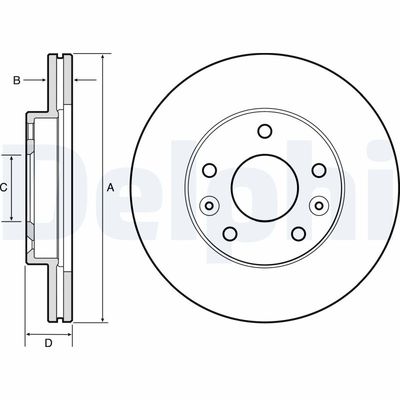 Тормозной диск DELPHI BG4455