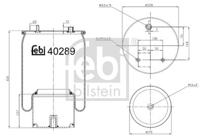 Pneimoatsperes spilvens, Pneimopiekare FEBI BILSTEIN 40289