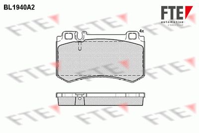 Bremžu uzliku kompl., Disku bremzes FTE 9010533