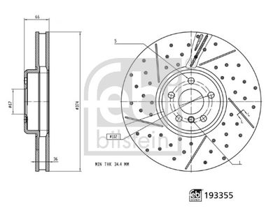 Bremžu diski FEBI BILSTEIN 193355