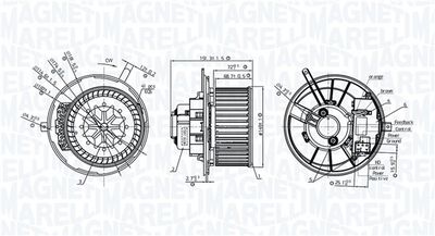 Вентилятор салона MAGNETI MARELLI 069412776010