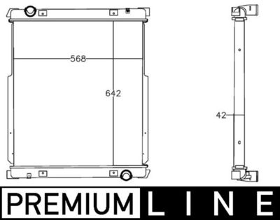 Радиатор, охлаждение двигателя MAHLE CR 1215 000P