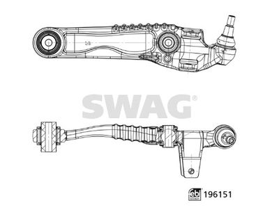 Рычаг независимой подвески колеса, подвеска колеса SWAG 33 11 2019