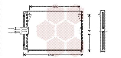 Конденсатор, кондиционер VAN WEZEL 43005189