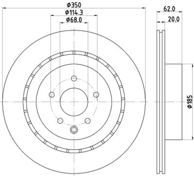 Bremžu diski HELLA PAGID 8DD 355 122-261