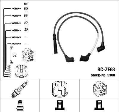 Комплект проводов зажигания NGK 5388