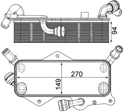 Eļļas radiators, Automātiskā pārnesumkārba MAHLE CLC 218 000P
