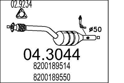 Katalizators MTS 04.3044