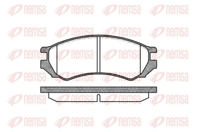 Комплект тормозных колодок, дисковый тормоз REMSA 0344.00
