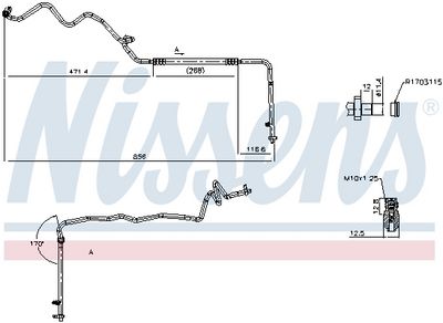 Трубопровод высокого давления, кондиционер NISSENS 844832